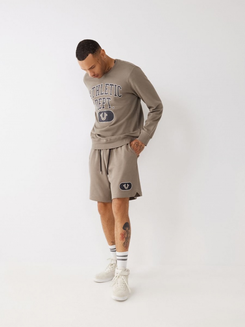 Dirty Smaragd True Religion Logo Sweat Shorts | 8014-QXCLM