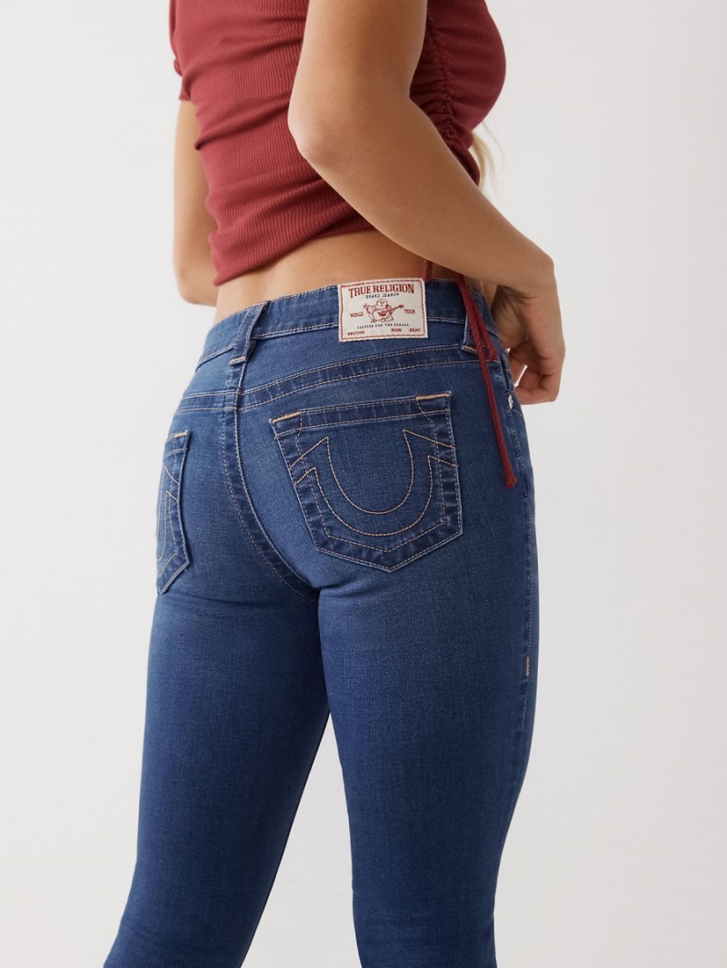 Dreamcatcher True Religion Halle Mid Rise Super Skinny Jeans | 7956-HBLSC