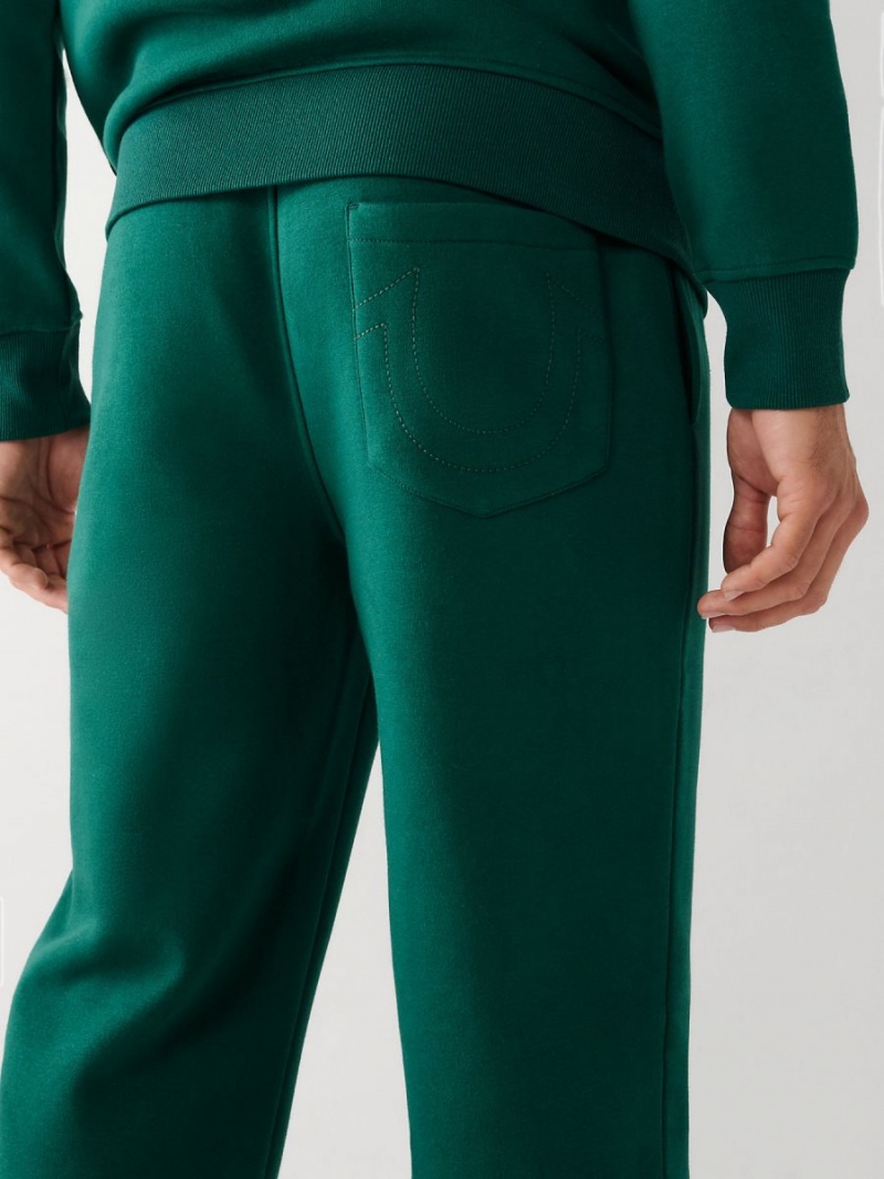 Emerald Green True Religion Logo Jogger | 8497-BPCLH