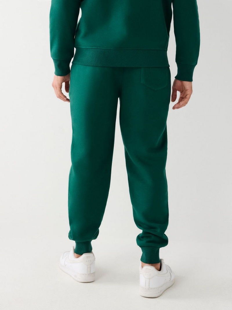 Emerald Green True Religion Logo Jogger | 4276-RNGXM