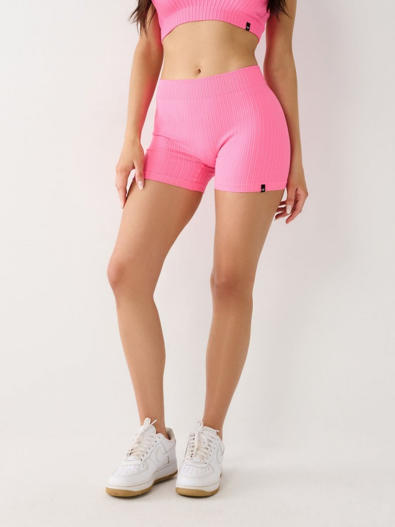 FUCHSIA True Religion Seamless Bike Shorts | 6580-TPDJZ