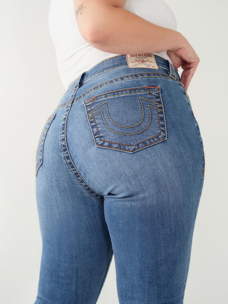 Forgotten Path True Religion Jennie Big T Curvy Skinny Crop Jeans | 9126-VRFKM