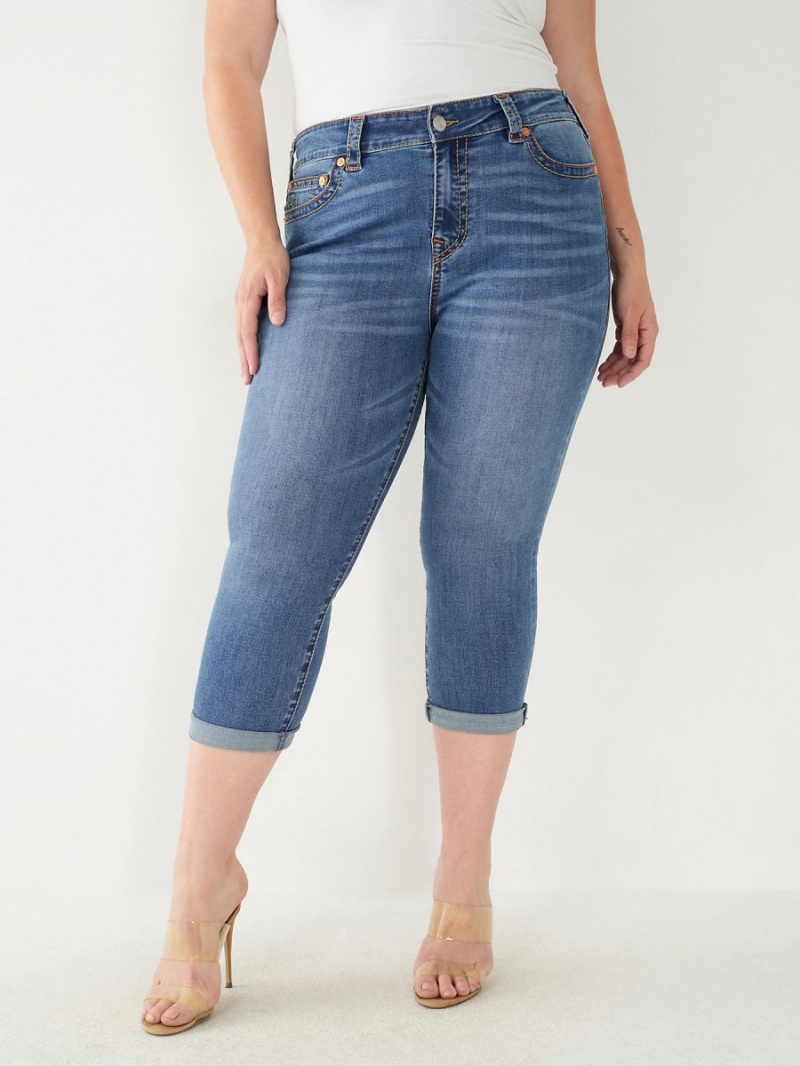 Forgotten Path True Religion Jennie Big T Curvy Skinny Crop Jeans | 9126-VRFKM