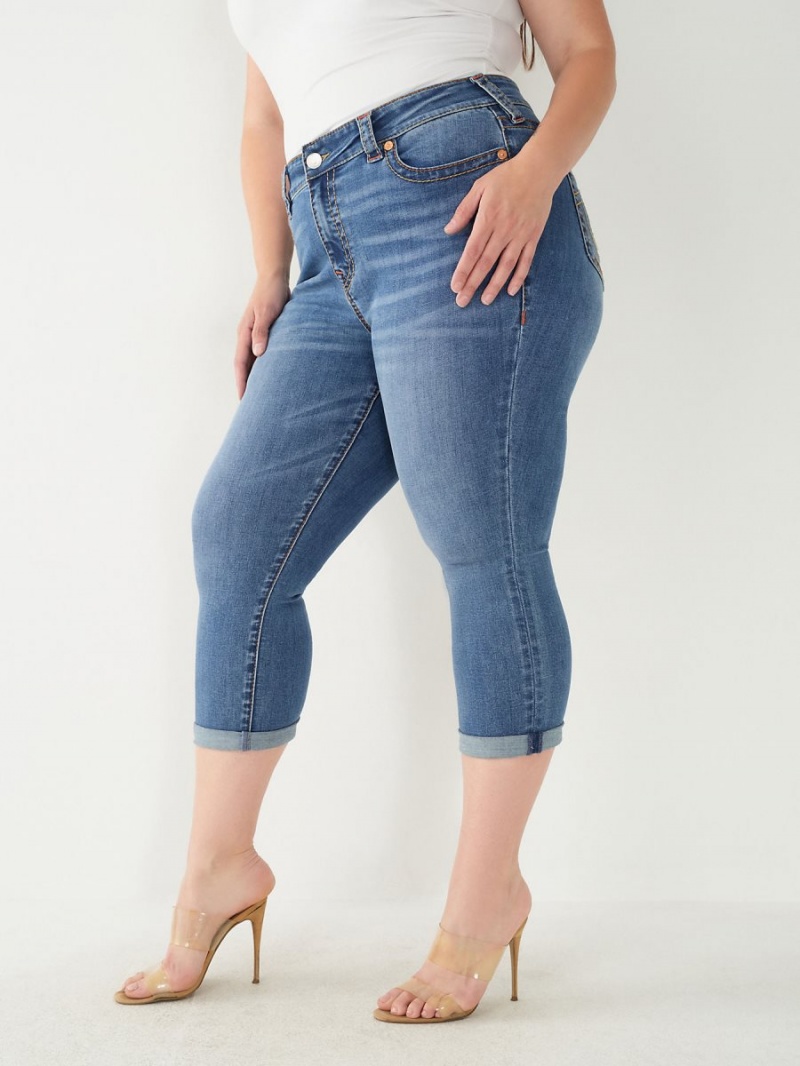 Forgotten Path True Religion Jennie Big T Curvy Skinny Crop Jeans | 9126-VRFKM