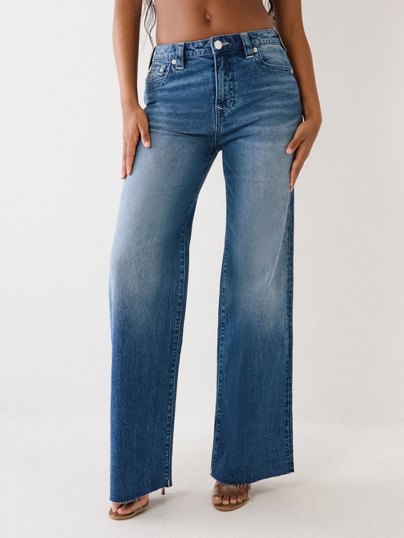 GHOST WAVE True Religion Leila High Rise Wide Leg Jeans | 9574-UVNDO