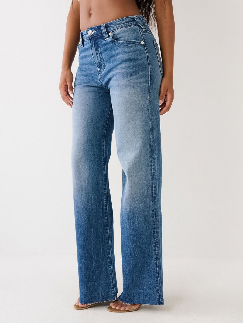 GHOST WAVE True Religion Leila High Rise Wide Leg Jeans | 9574-UVNDO