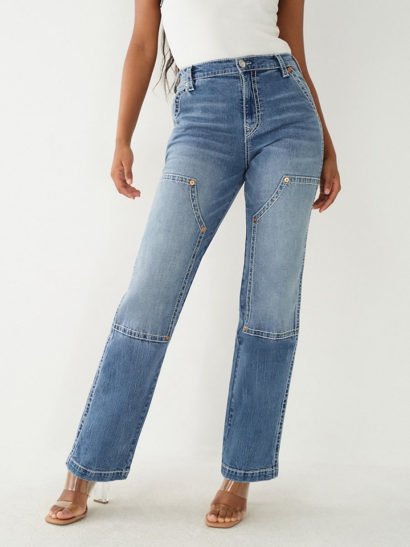 GHOST WAVE True Religion Sarah High Rise Big T Straight Jeans | 3142-RDMUI