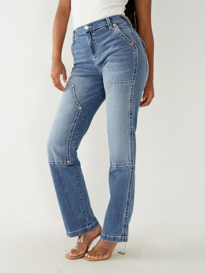 GHOST WAVE True Religion Sarah High Rise Big T Straight Jeans | 3142-RDMUI