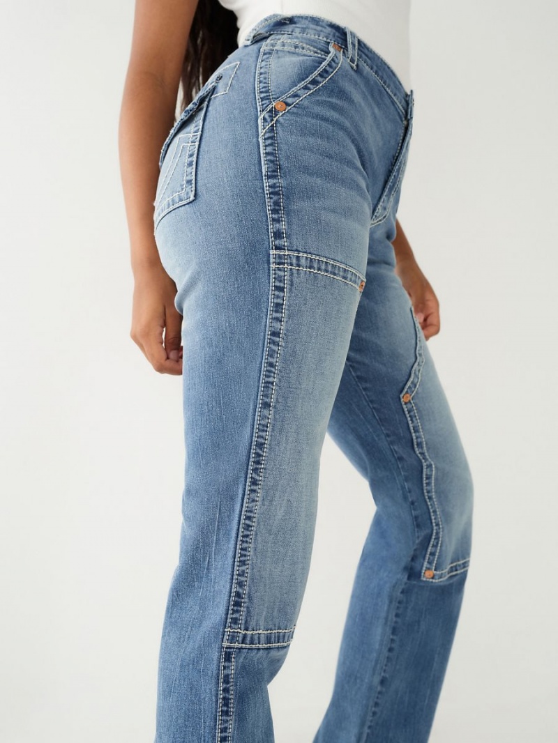 GHOST WAVE True Religion Sarah High Rise Big T Straight Jeans | 3142-RDMUI