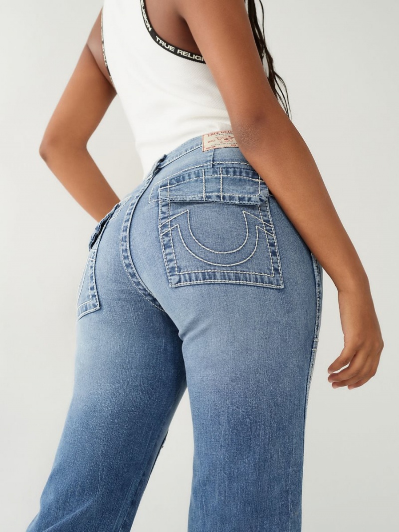 GHOST WAVE True Religion Sarah High Rise Big T Straight Jeans | 3142-RDMUI