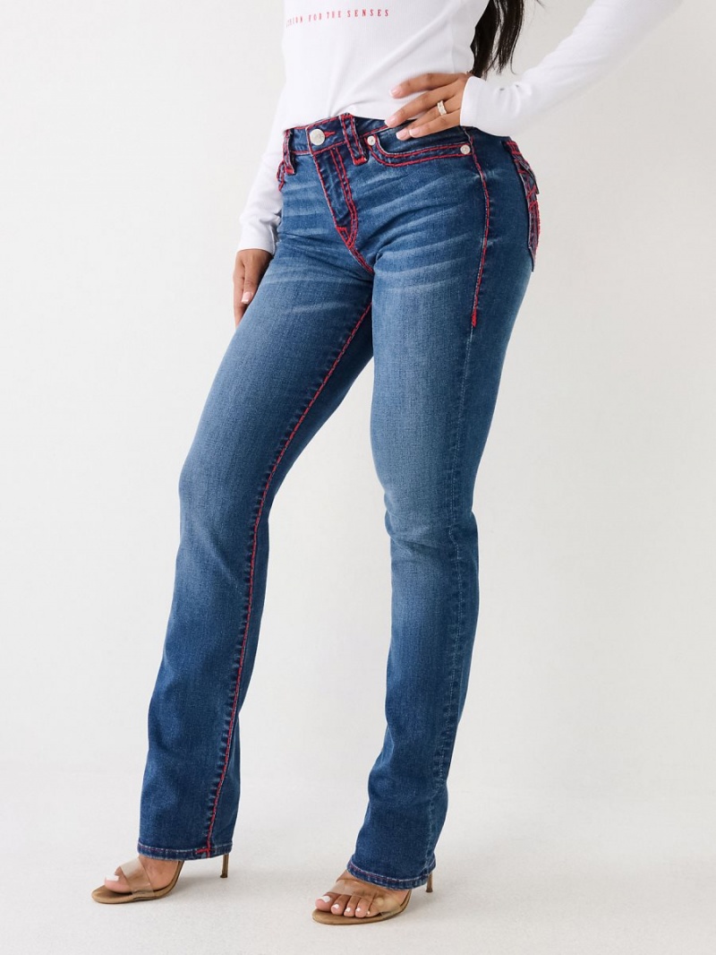 Glowing Moon True Religion Billie Super T Stitch Straight Jeans | 7935-KGLDM