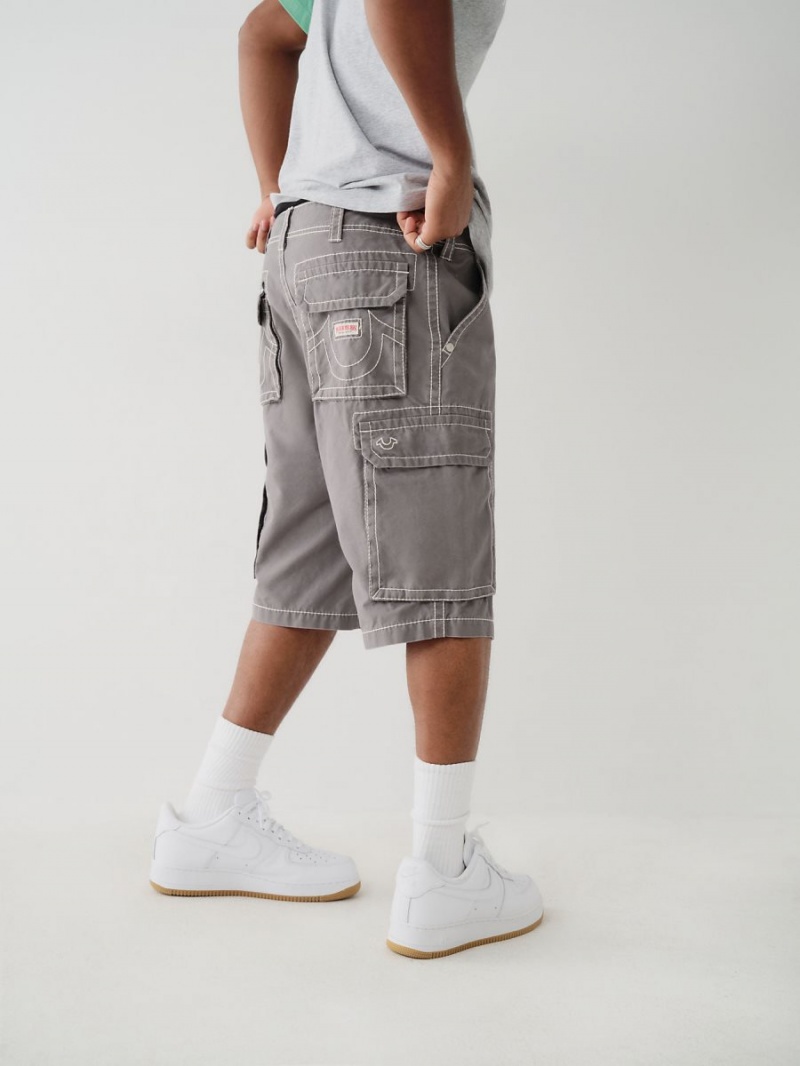 Granite True Religion Big T Cargo Shorts | 4125-GACSW