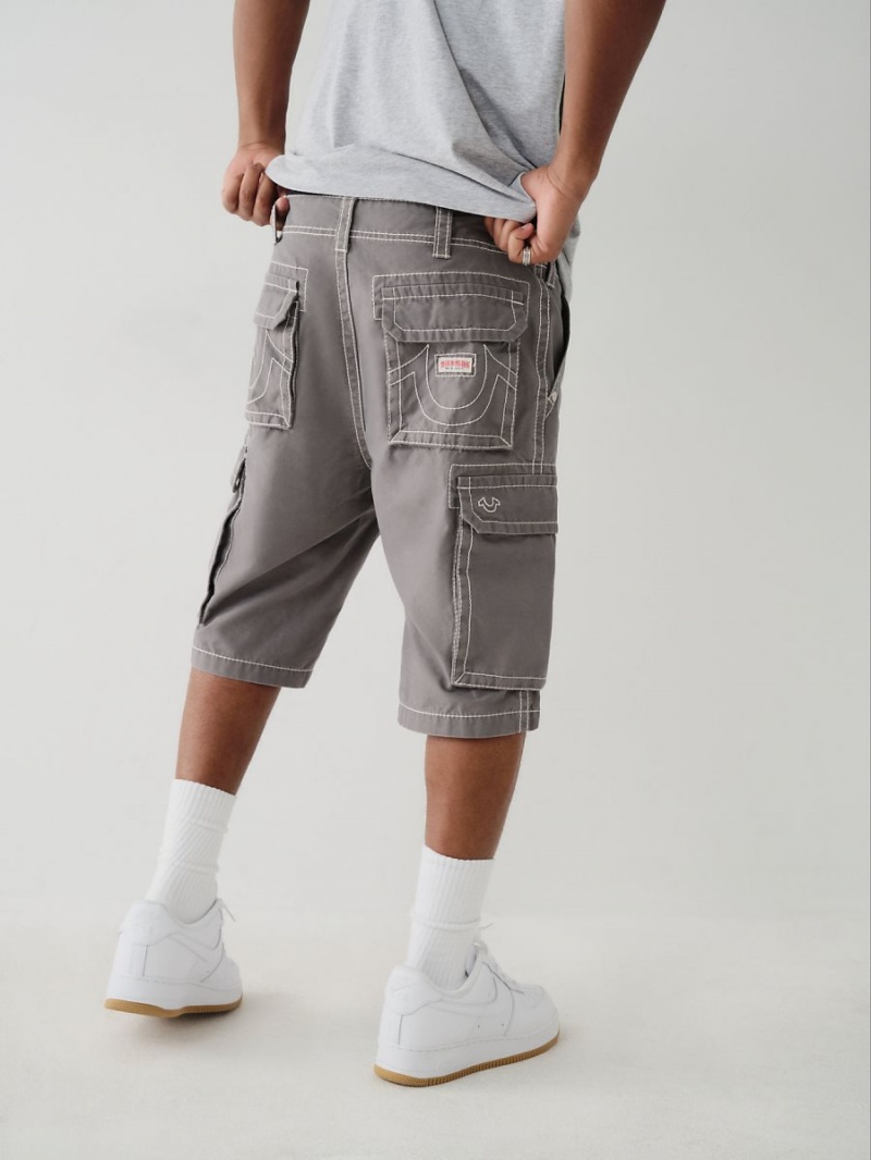 Granite True Religion Big T Cargo Shorts | 4125-GACSW