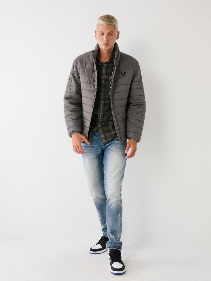 Granite True Religion Puffer Jacket | 6129-VZITM