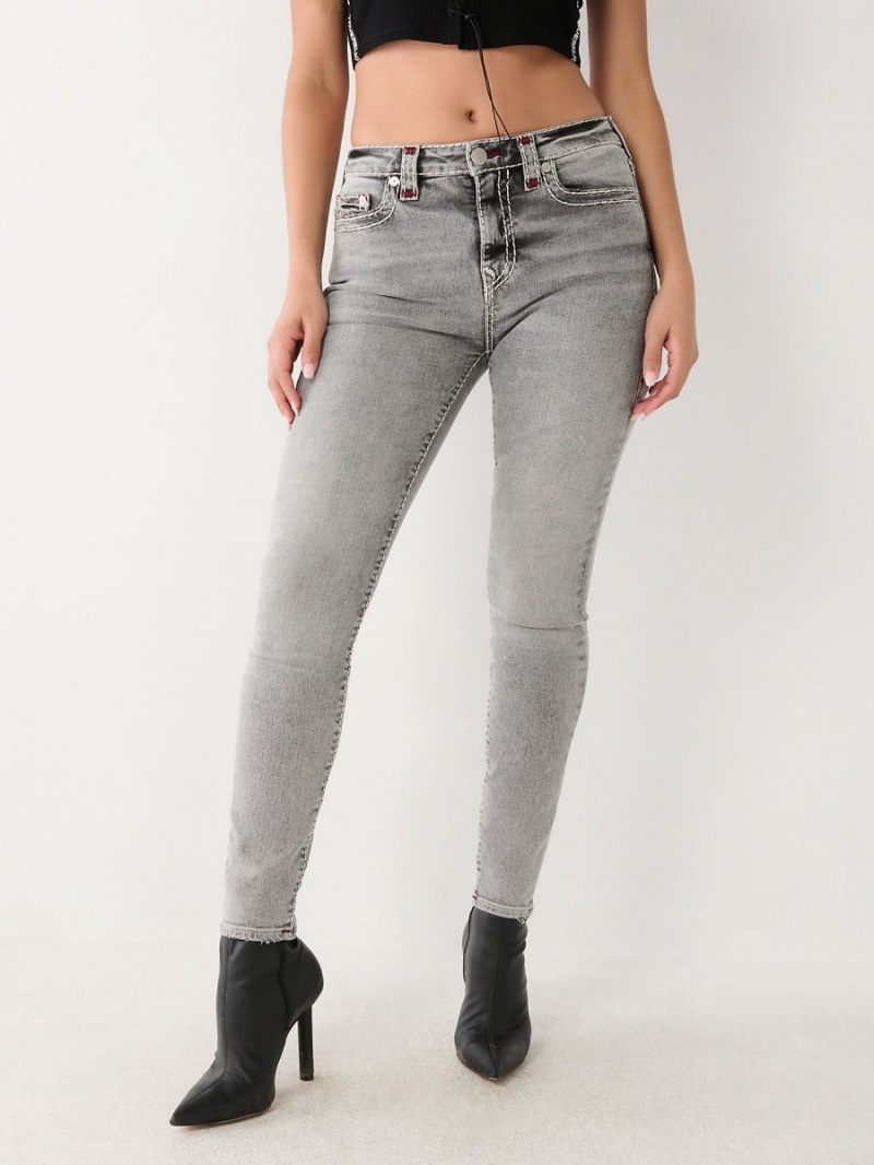 Graphite True Religion Jennie High Rise Super T Curvy Skinny Jeans | 2768-ZHWMG