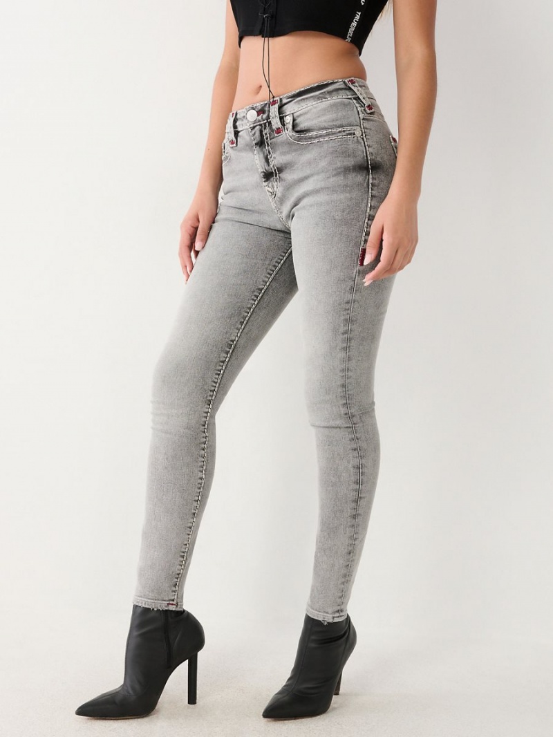 Graphite True Religion Jennie High Rise Super T Curvy Skinny Jeans | 2768-ZHWMG