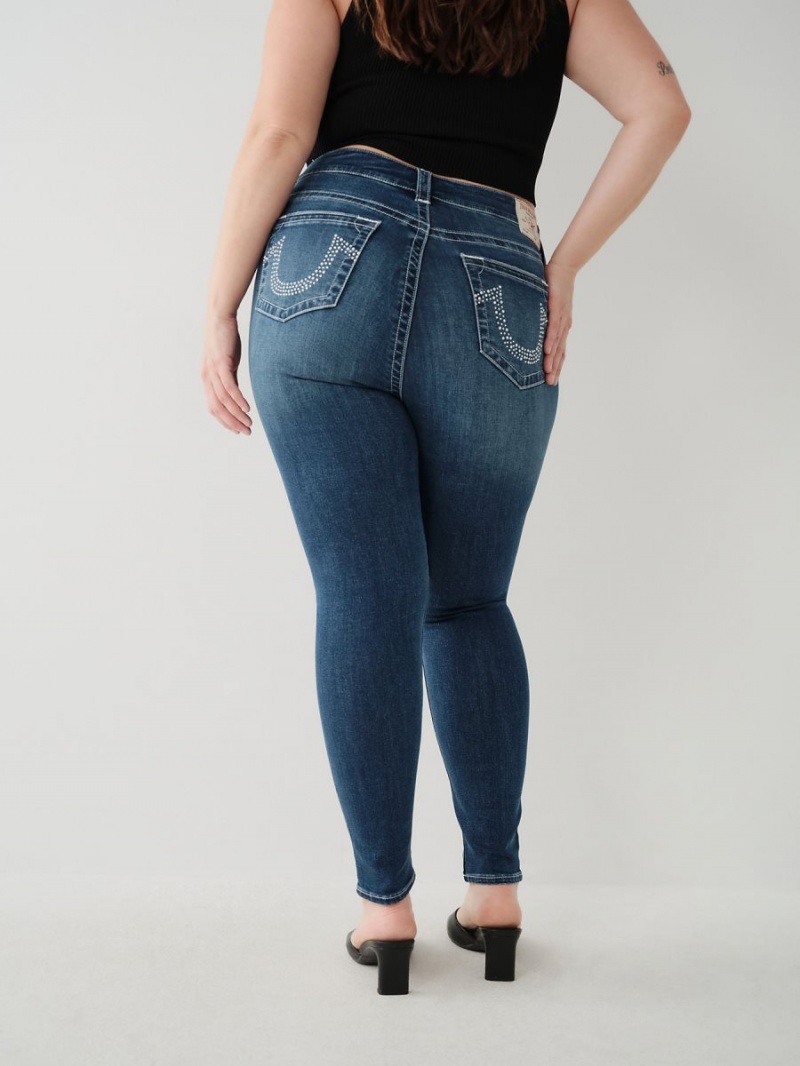 Great Victorian True Religion Jennie Mid Rise Curvy Skinny Jeans | 1056-YBICF