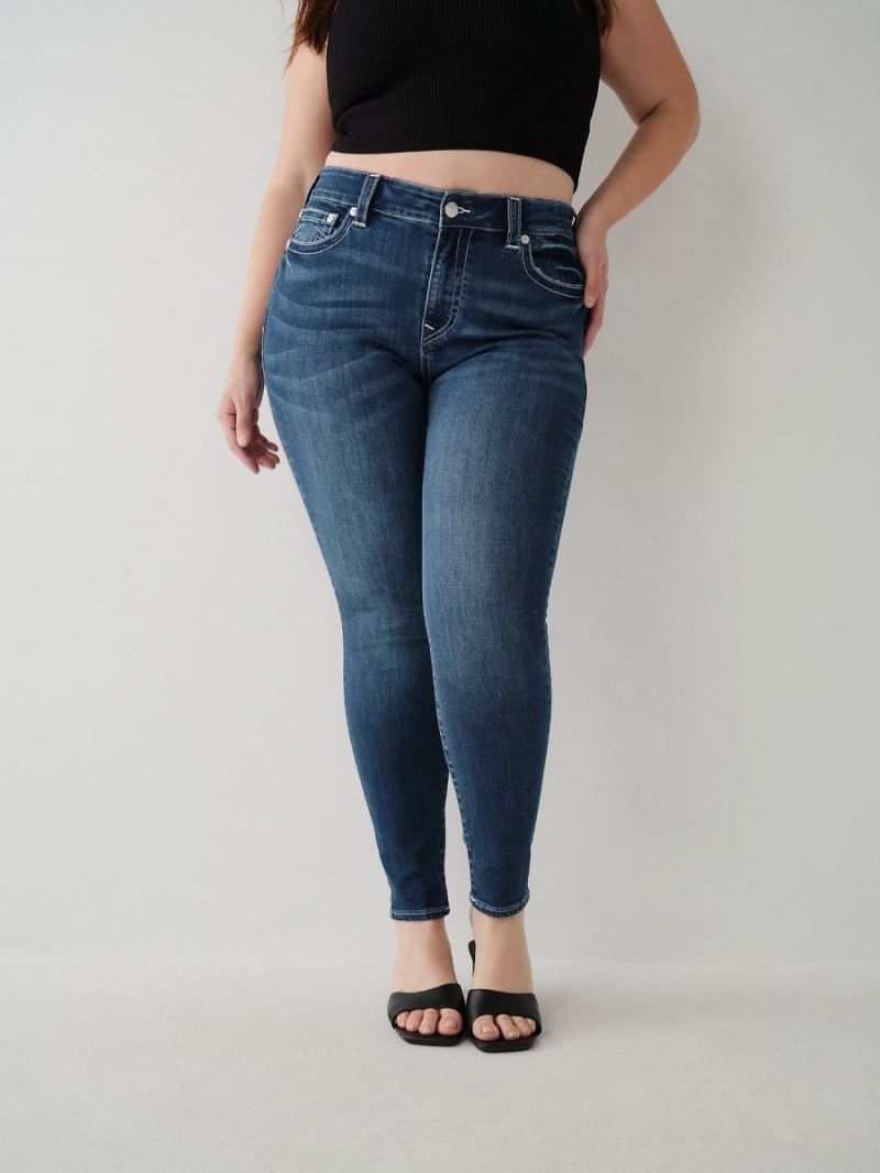 Great Victorian True Religion Jennie Mid Rise Curvy Skinny Jeans | 1056-YBICF