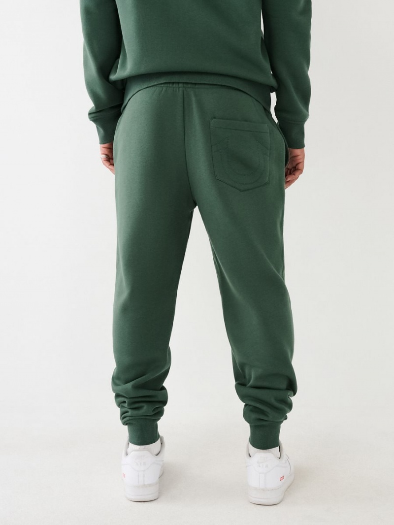 Green/Brown True Religion Logo Jogger | 8204-GFEOR