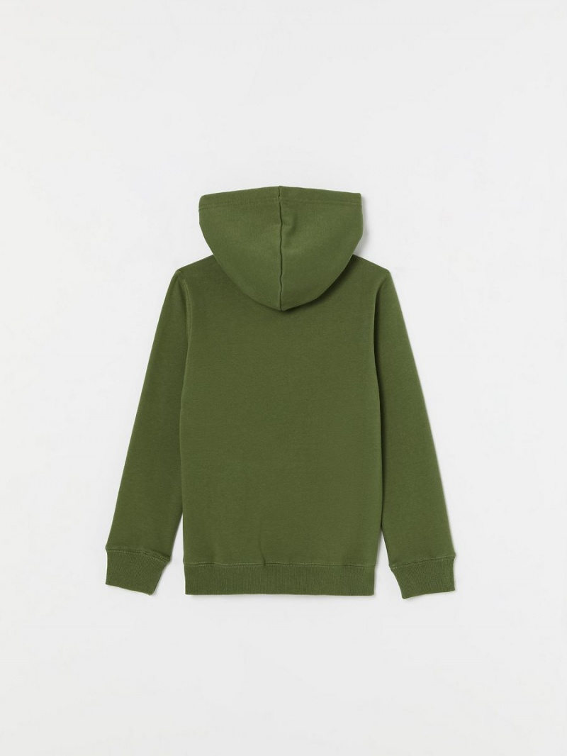 Green True Religion Boys Logo Hoodie | 4372-NBPJL