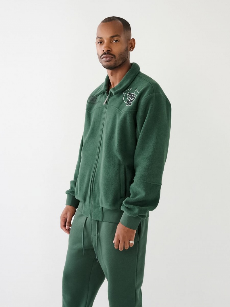 Green True Religion Western Track Jacket | 2709-HDFCV