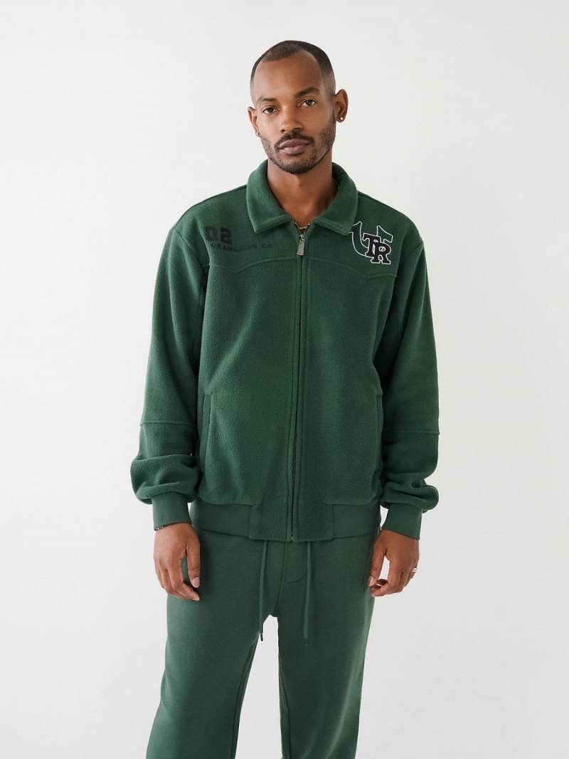 Green True Religion Western Track Jacket | 2709-HDFCV