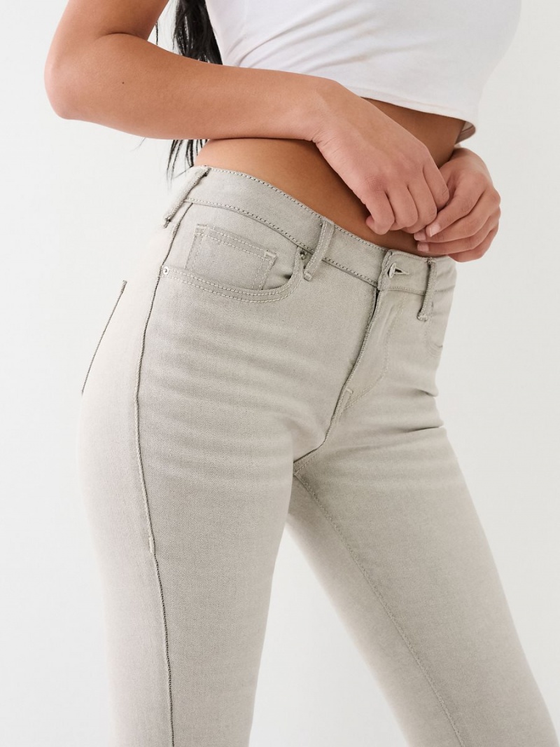 Grey Steam True Religion Jennie Mid Rise Super Skinny Jeans | 3415-NXDTC