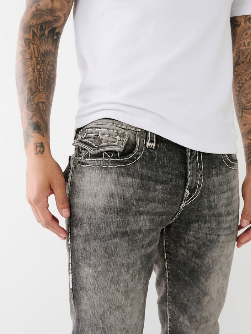 Greymouth Wash True Religion Ricky Faded Super T Straight Jeans | 8356-DEOWY