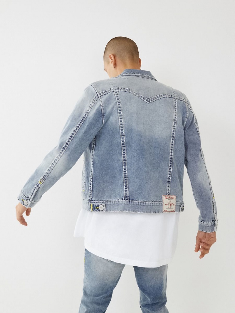 HYBR True Religion Jimmy Super T Stitch Denim Jacket | 8560-XDZMN