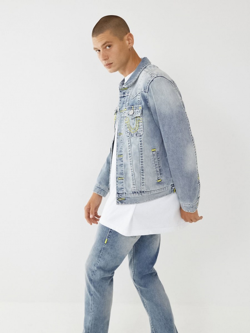 HYBR True Religion Jimmy Super T Stitch Denim Jacket | 8560-XDZMN