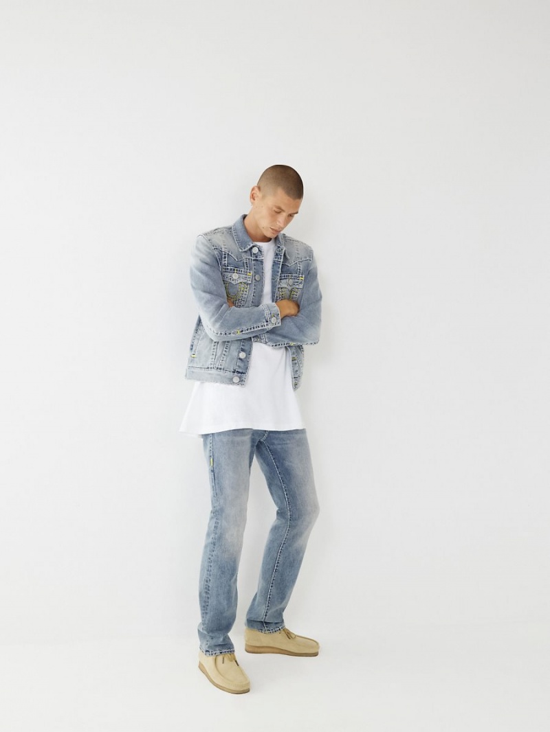 HYBR True Religion Jimmy Super T Stitch Denim Jacket | 8560-XDZMN