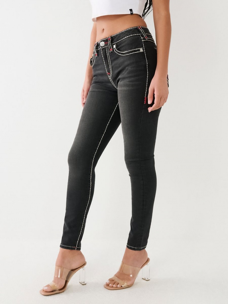 Havana True Religion Jennie Mid Rise Super T Skinny Jeans | 4501-FYQWB