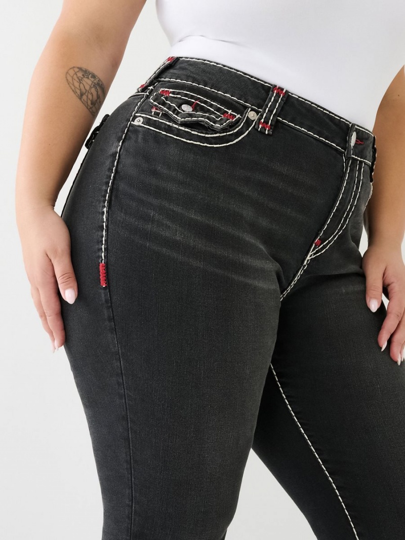 Havana True Religion Plus Jennie Mid Rise Super T Skinny Jeans | 3012-YLOXJ