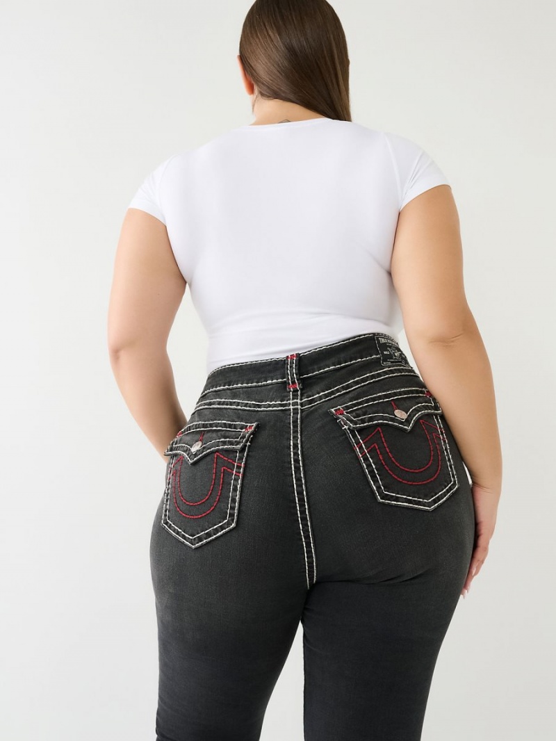 Havana True Religion Plus Jennie Mid Rise Super T Skinny Jeans | 3012-YLOXJ