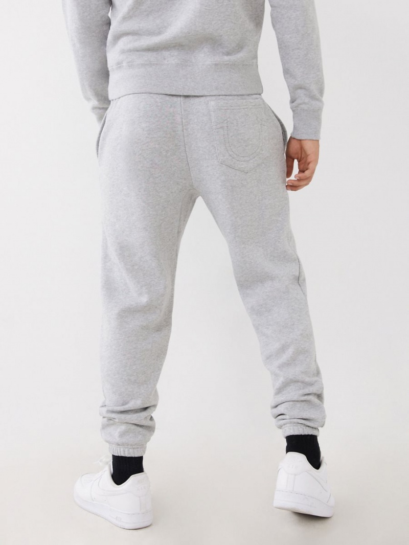 Heather Grey True Religion Classic Logo Jogger | 6740-HSQWJ