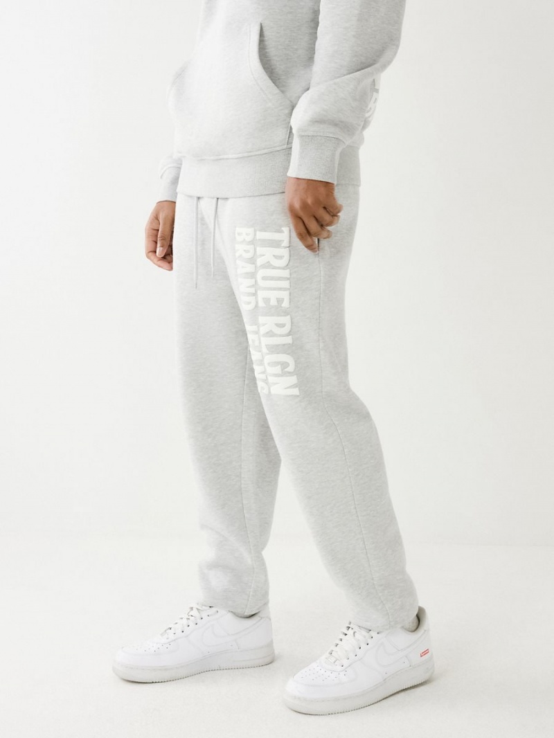 Heather Grey True Religion Puff Trbj Jogger | 5134-QMEND