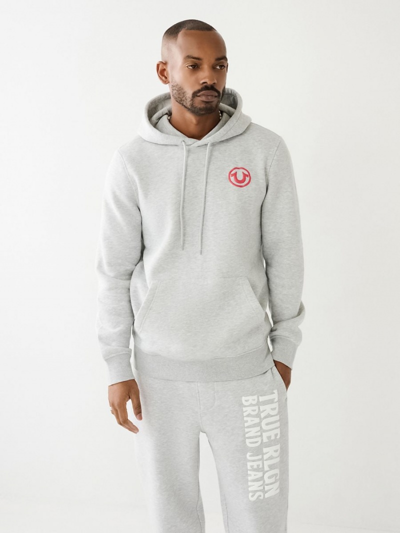 Heather Grey True Religion Puff Trbj Zip Up | 8610-WTSUJ