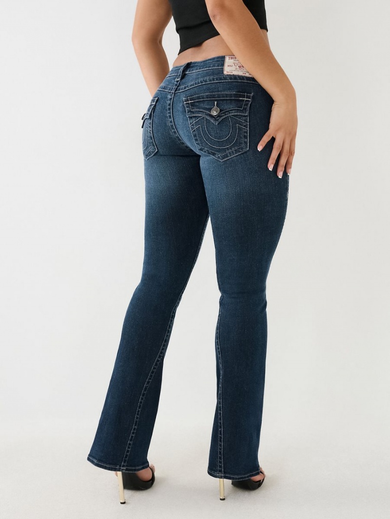 Heather True Religion Crystal Joey Low Rise Flare Jeans | 4527-YAJIU