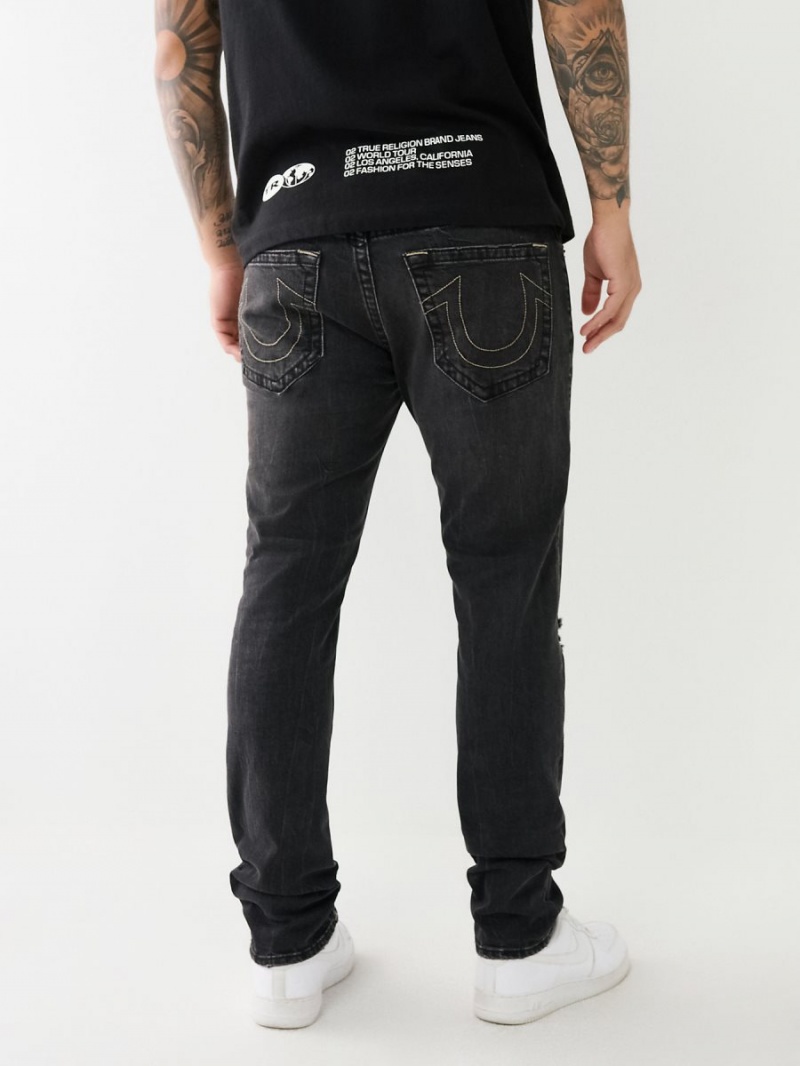 High Rock Black Wash True Religion Rocco Skinny Jeans 32