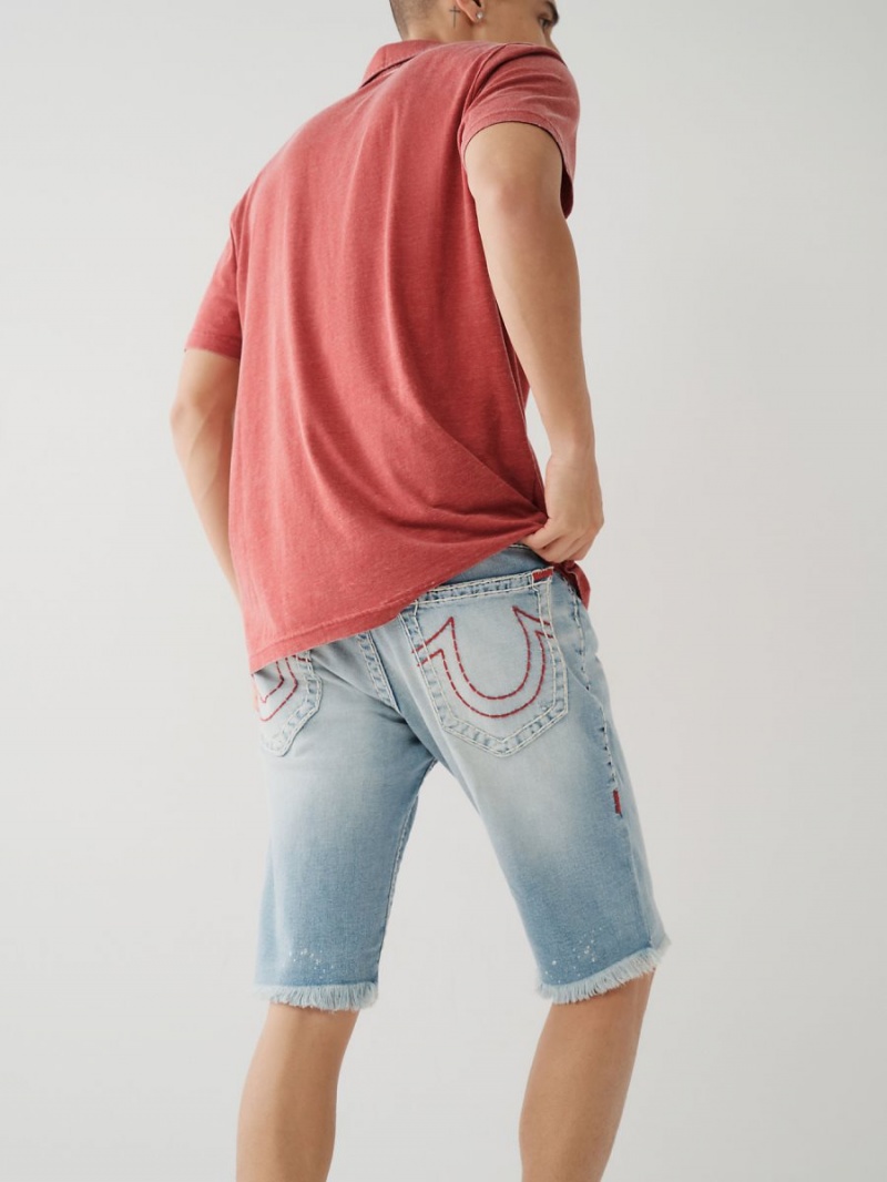 IAAL True Religion Rocco Super T Stitch Skinny Shorts | 4362-SZXIF