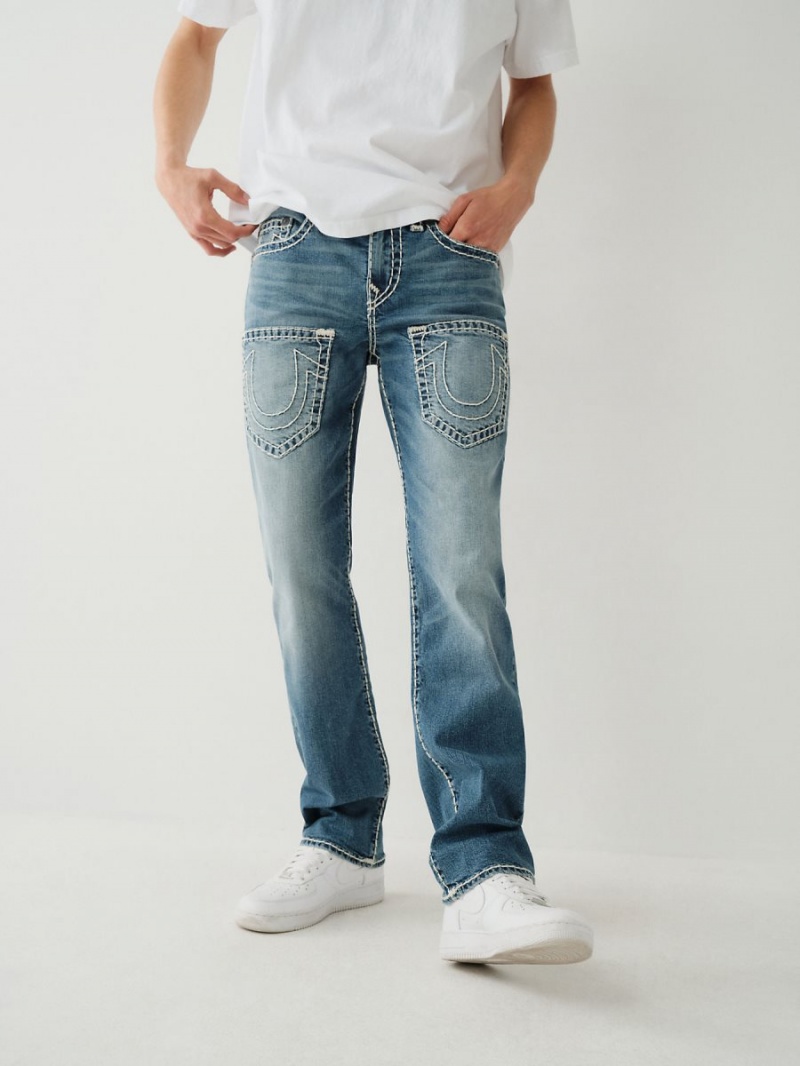 IANM True Religion Ricky Super T 7-pocket Straight Jeans | 6357-KZMGO