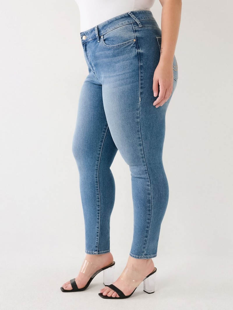 IBEM True Religion Plus Jennie Mid Rise Curvy Skinny Jeans | 1953-UQLCH