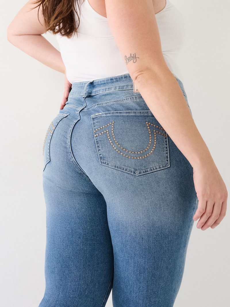 IBEM True Religion Plus Jennie Mid Rise Curvy Skinny Jeans | 1953-UQLCH