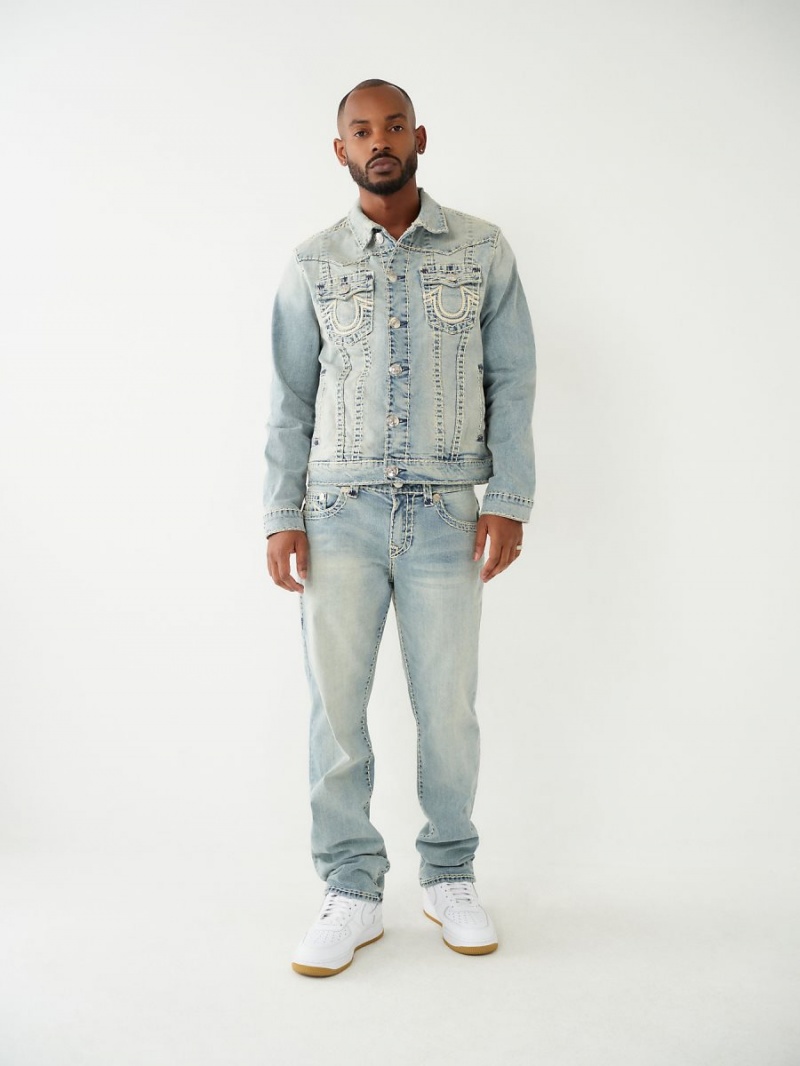 IDLL True Religion Ricky Super T Rope Stitch Straight Jeans | 2981-KWCGN