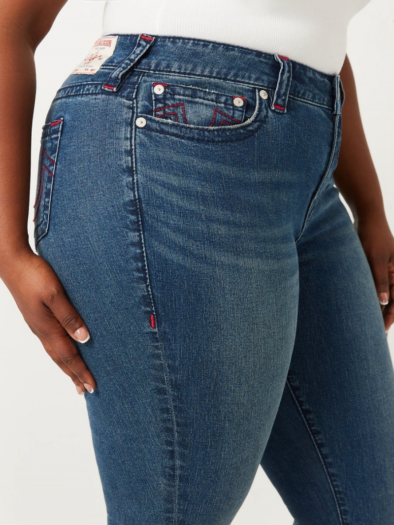 IGLM True Religion Plus Jennie Mid Rise Super Skinny Jeans | 3921-VEKXJ