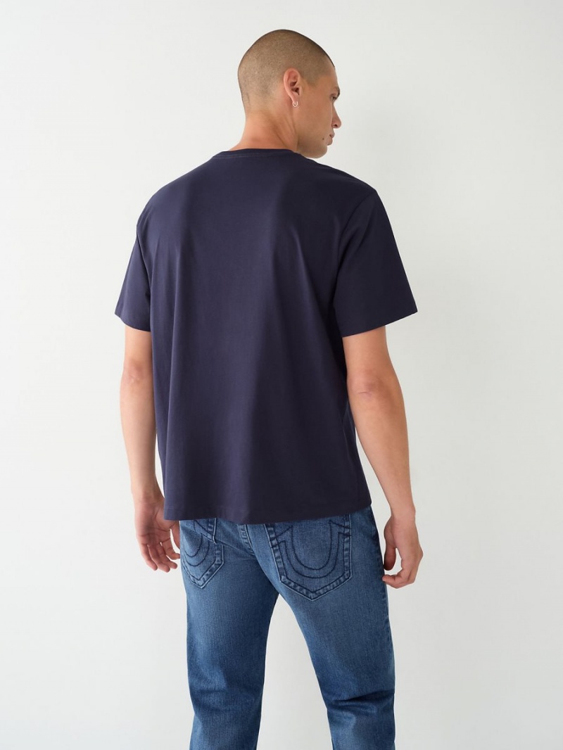 IRIS True Religion Graphic Relaxed T Shirts | 8417-BEYMZ