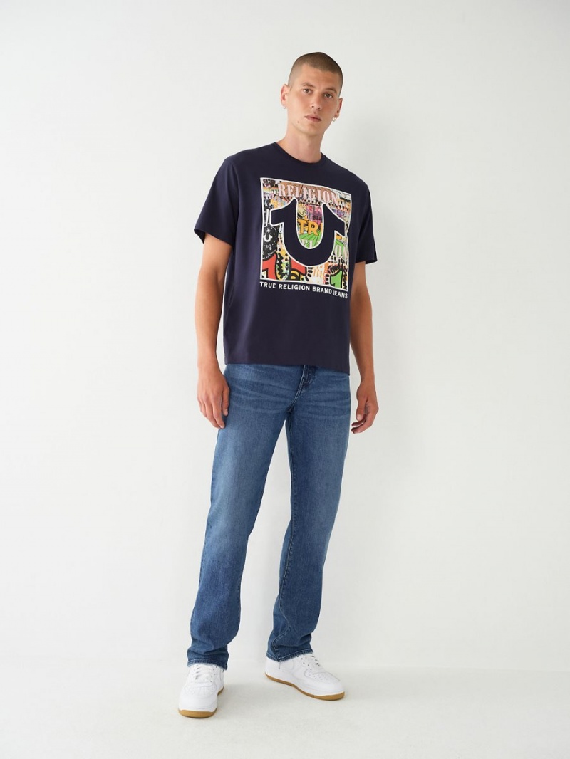 IRIS True Religion Graphic Relaxed T Shirts | 8417-BEYMZ