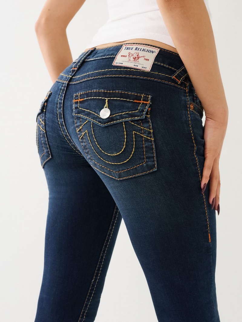 Indigo Upgrade True Religion Stella Big T Low Rise Skinny Jeans | 5914-WUBDM