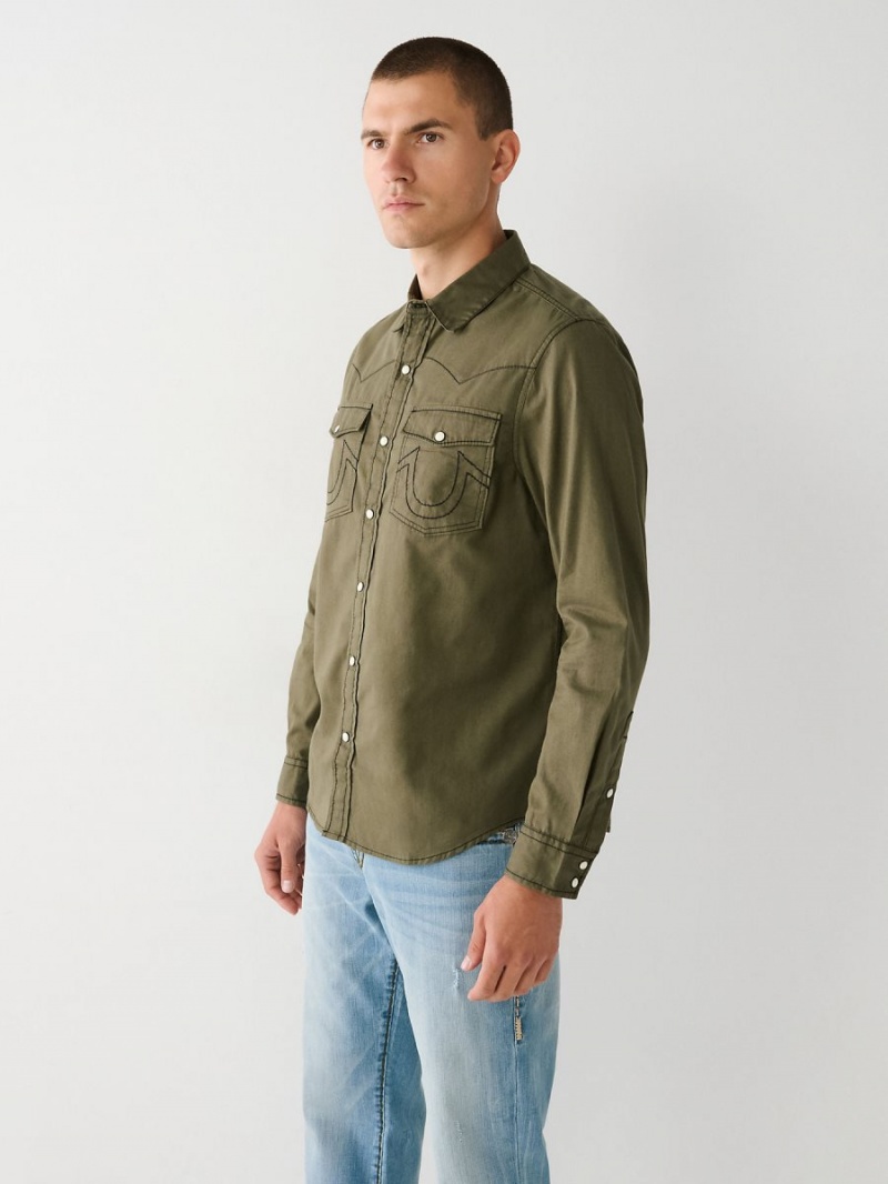 Kalamata True Religion Big T Western Shirts | 3810-BJLTV