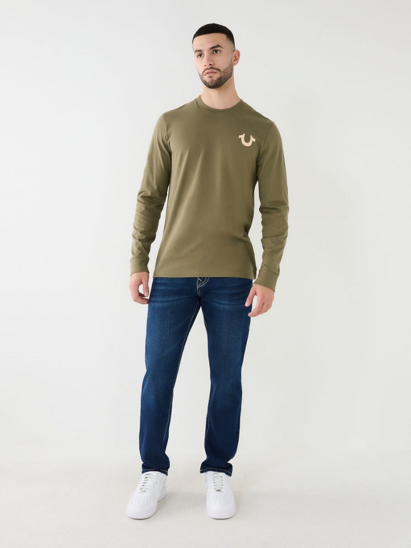 Kalamata True Religion Logo Long Sleeve T Shirts | 0821-CHTRV